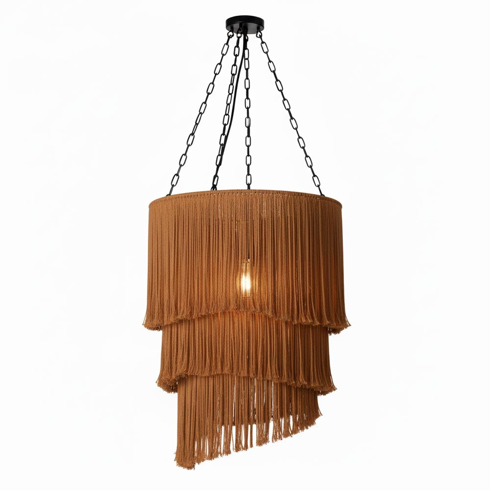 Abat-jour à Franges grand format | Cannelle