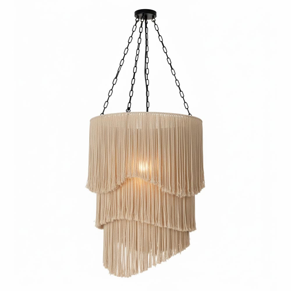 Abat-jour à Franges grand format | Sable