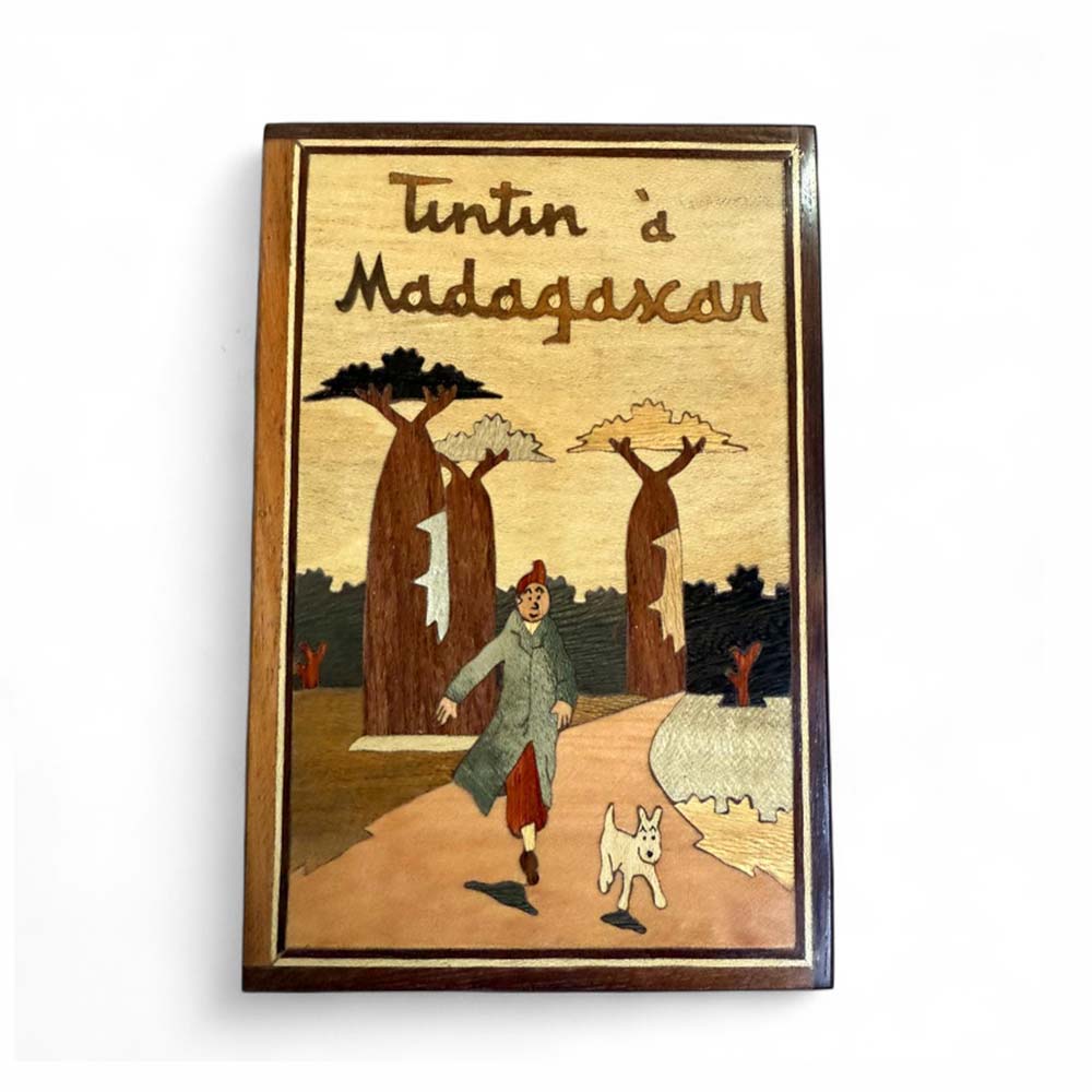 Boite de rangement en bois Tintin à Madagascar | En balade