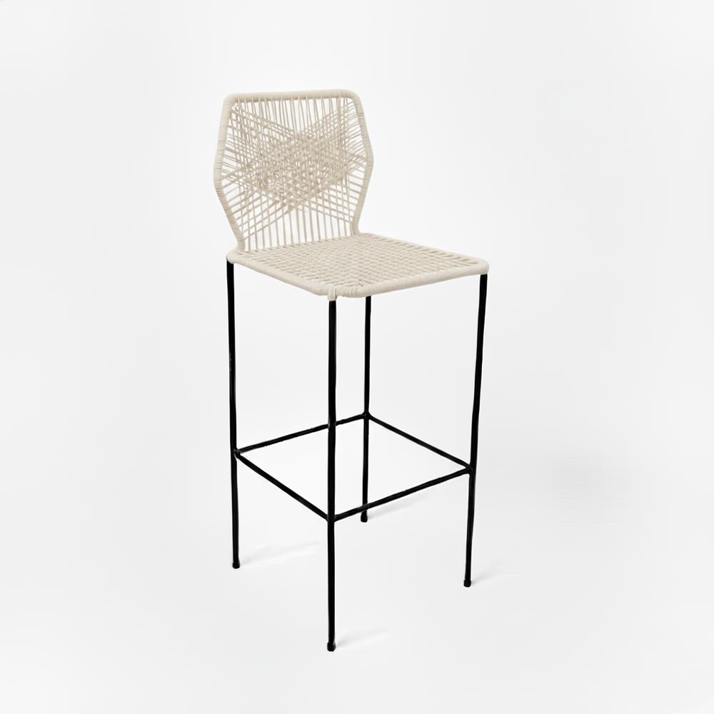 Chaise de bar design en nylon Blanc | Collection Sambava