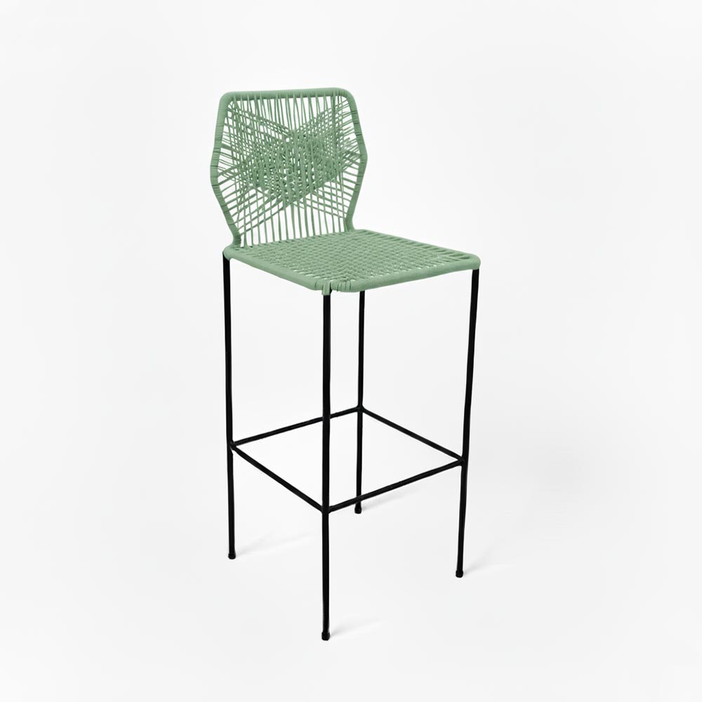 Chaise de bar design en nylon Vert d'eau | Collection Sambava