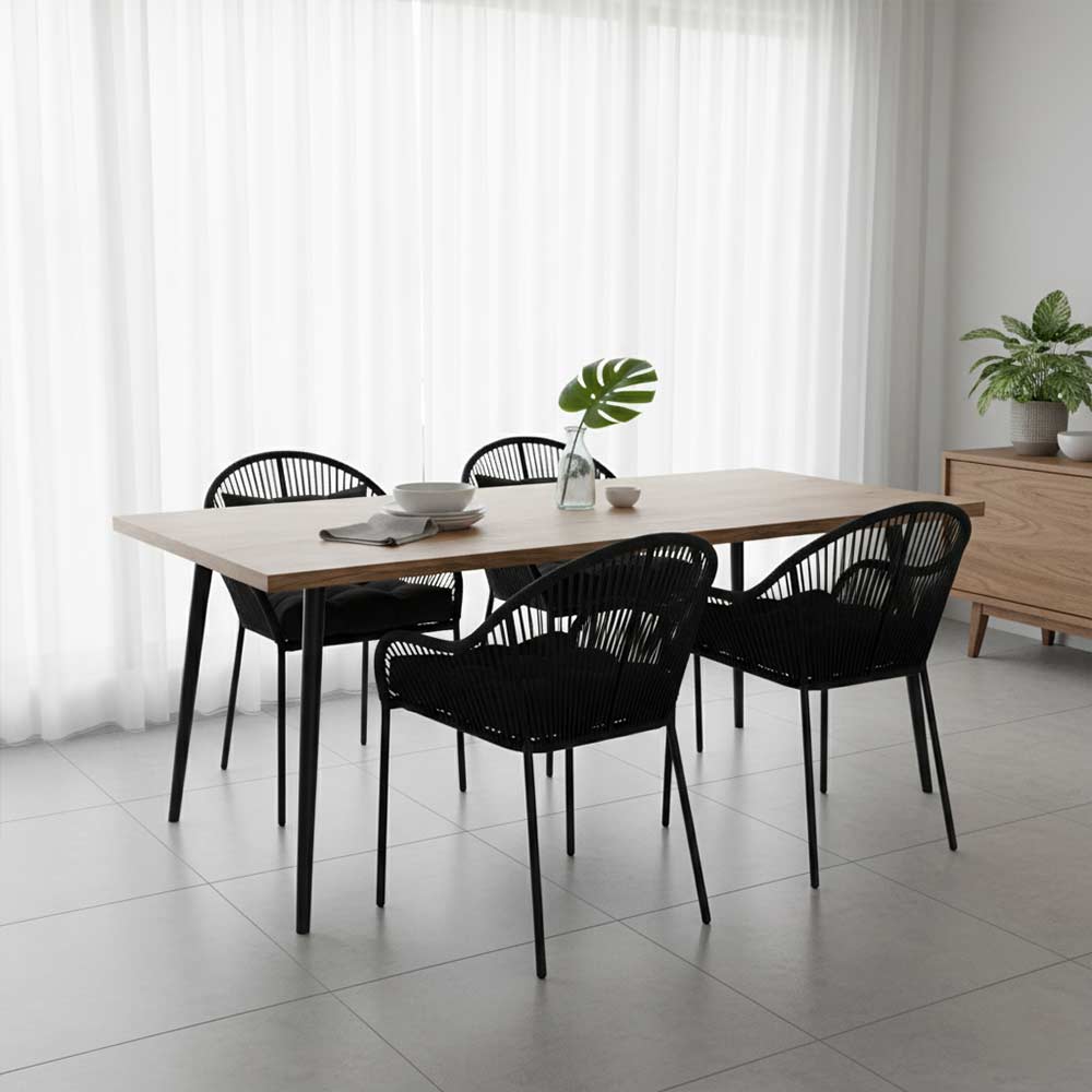 Chaise de salle à manger Noir | Collection TOAMASINA