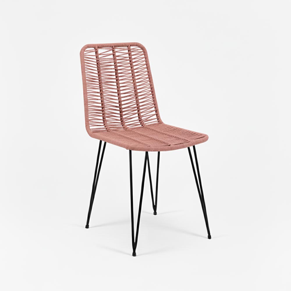 Chaise de salle à manger tressée Rose | Collection AMBOSITRA