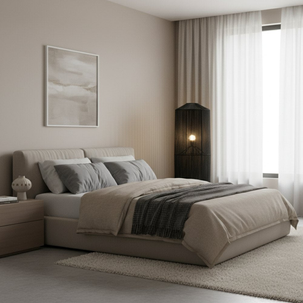 Lampe sur pied bohème chic Noir | Collection NOSY BE