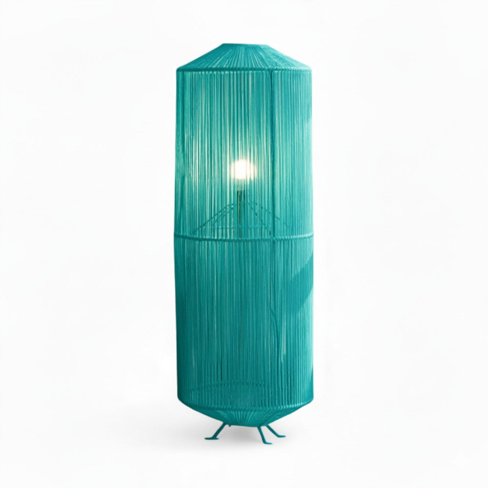 Lampe sur pied bohème chic Turquoise | Collection NOSY BE