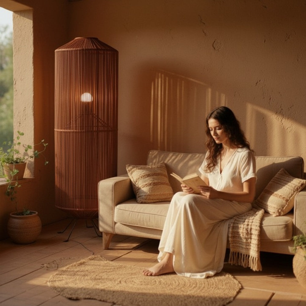 Lampe sur pied bohème chic Cannelle | Collection NOSY BE