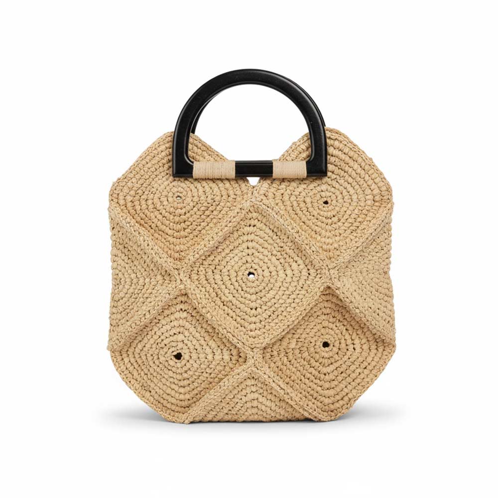 Sac à main en raphia Naturel fait main | Collection Antananarivo