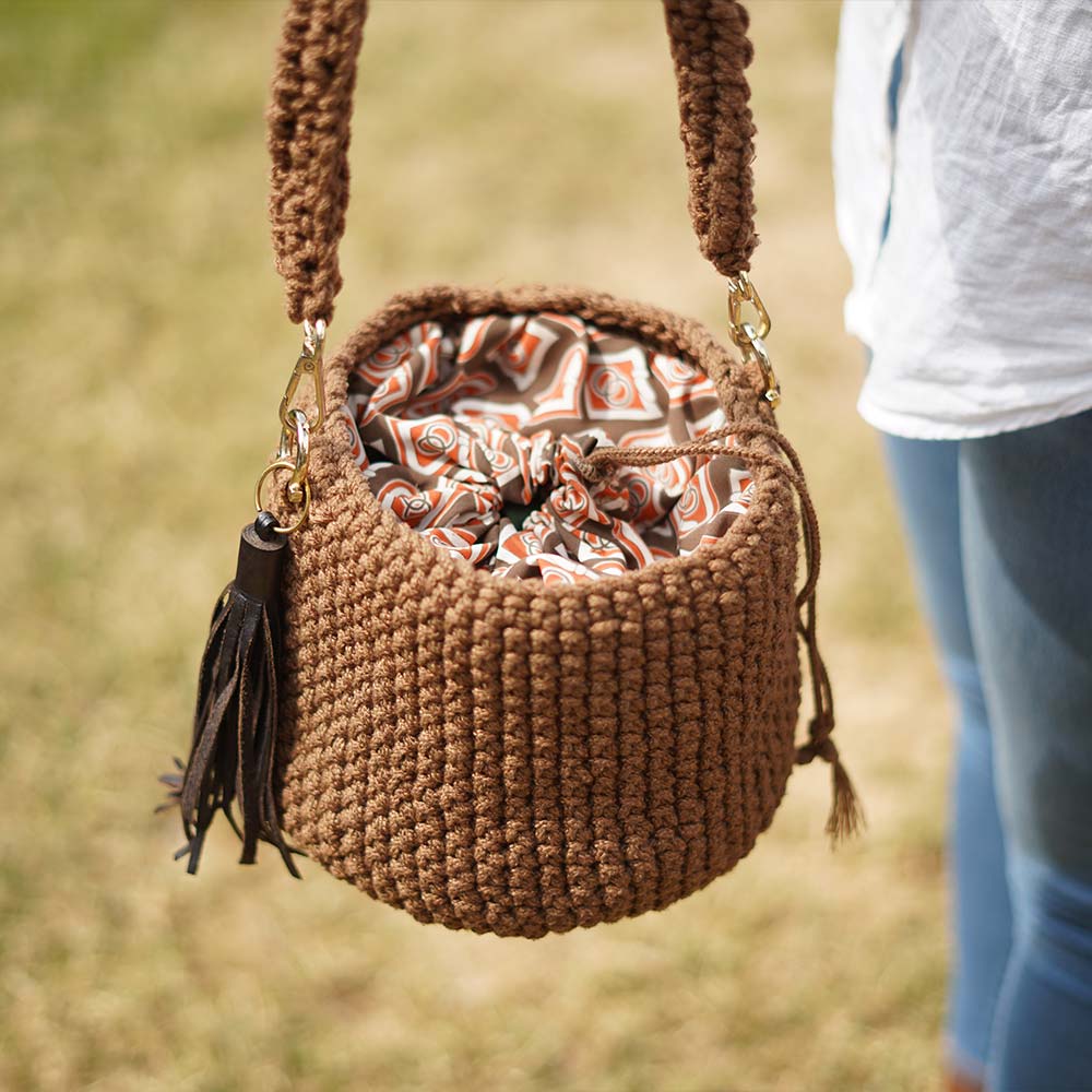 Sac seau en crochet style bohème | Collection Beloha
