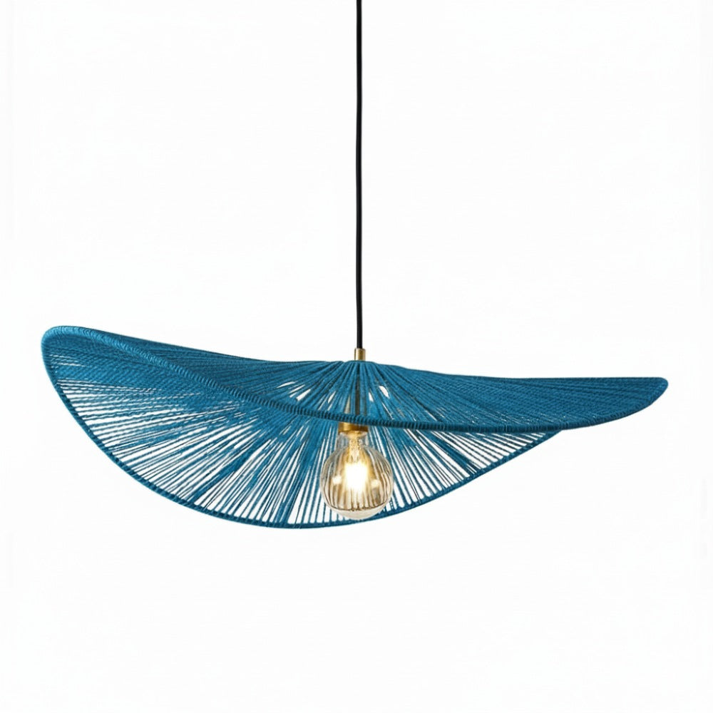 Suspension en corde naturelle bohème chic Bleu Lagon | Collection MANAKARA
