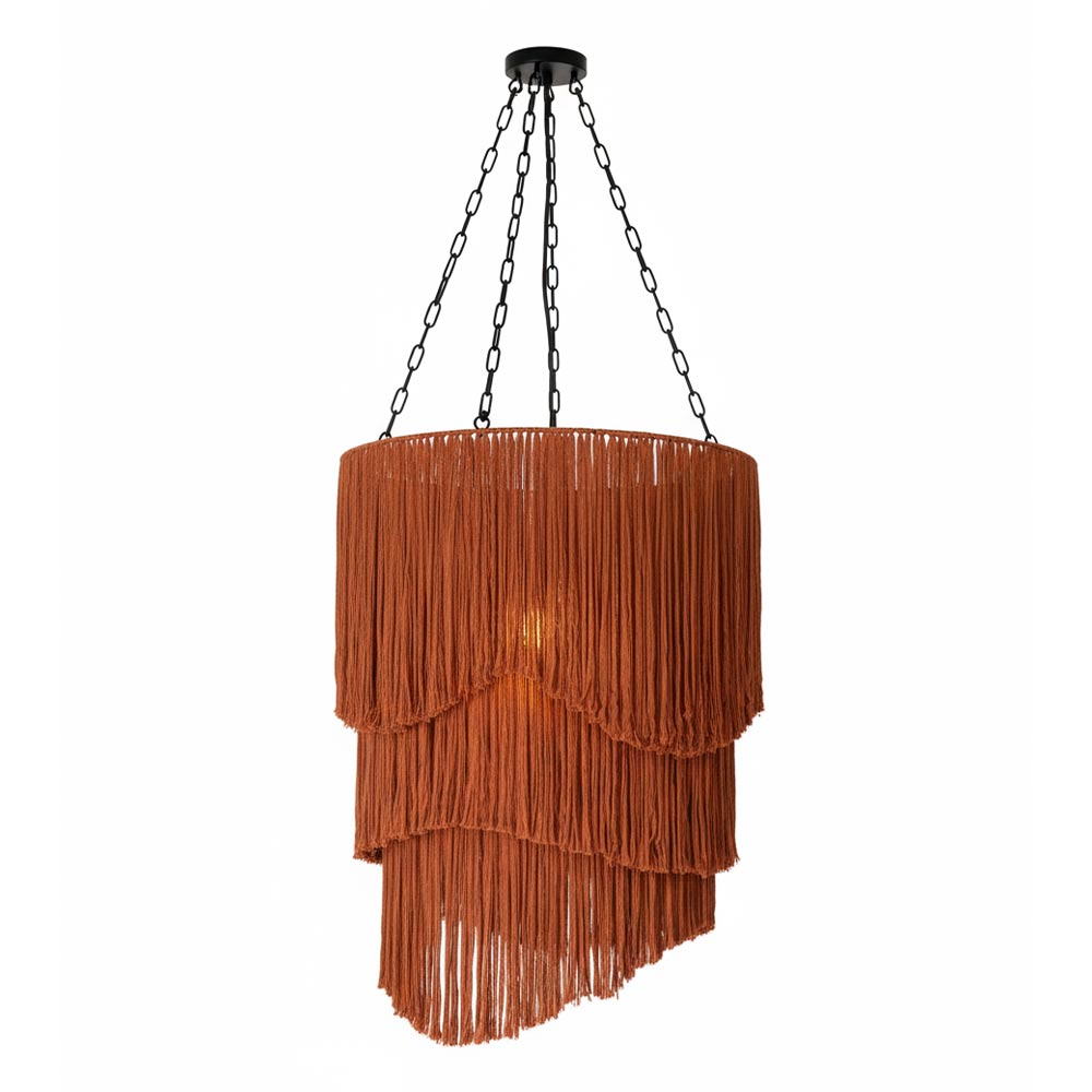 Abat-jour à Franges grand format | Orange