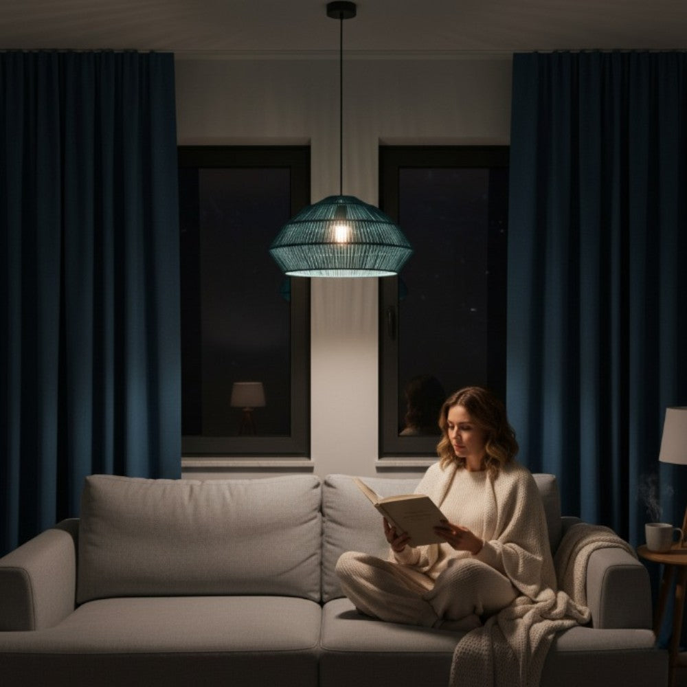 Abat-jour bohème chic Bleu Lagon | Collection ANAKAO