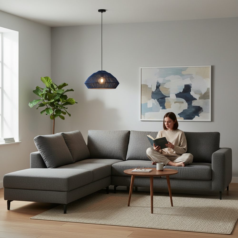 Abat-jour bohème chic Bleu Roi | Collection ANAKAO