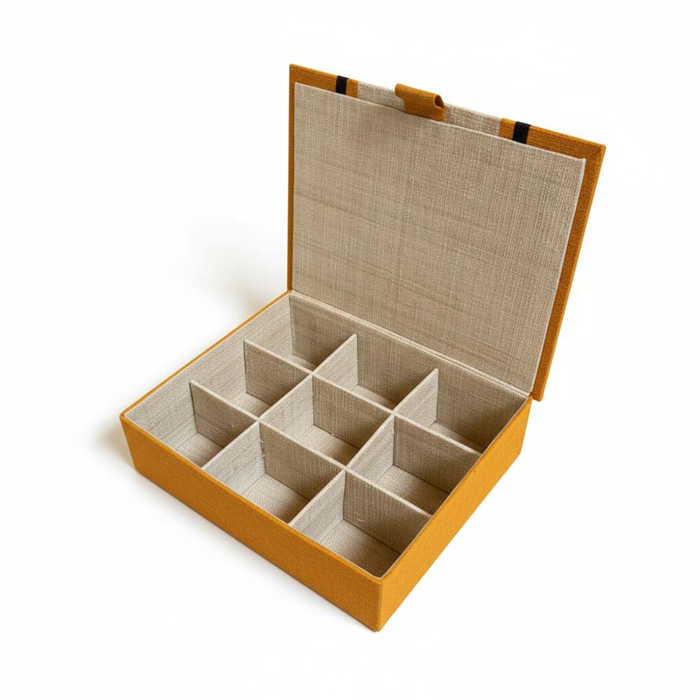 Boite à thé en raphia et bambou artisanal de Madagascar | Miel