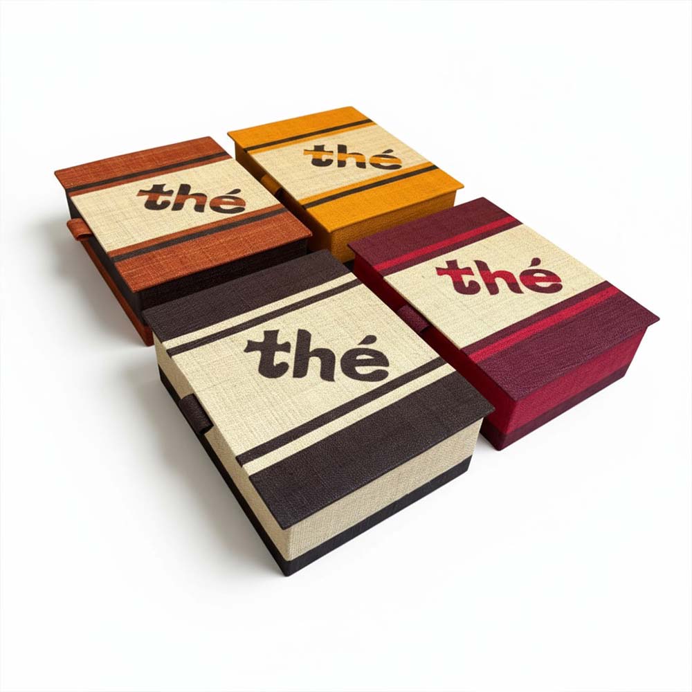 Boite à thé en raphia et bambou artisanal de Madagascar | Miel