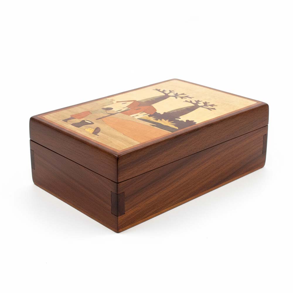 Boite de rangement en bois Femme Africaine Malgache