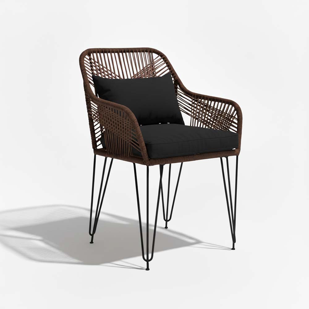 Chaise de salon bohème Chocolat | Collection SAMBAVA