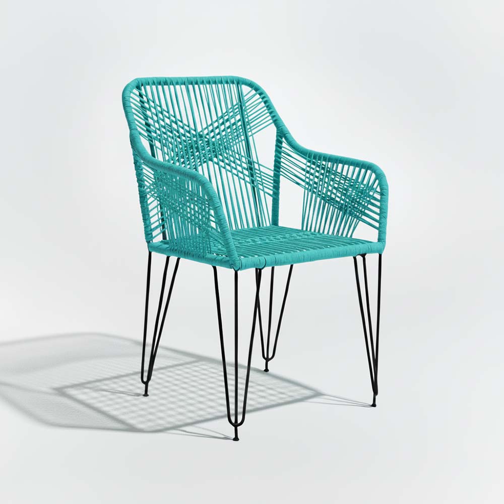 Chaise de salon bohème Turquoise | Collection SAMBAVA