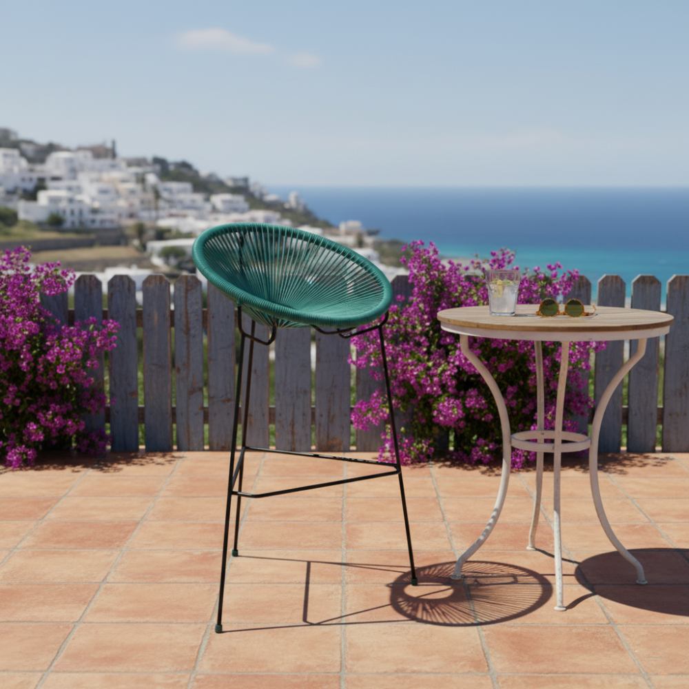 Chaise haute Acapulco Bleu Lagon
