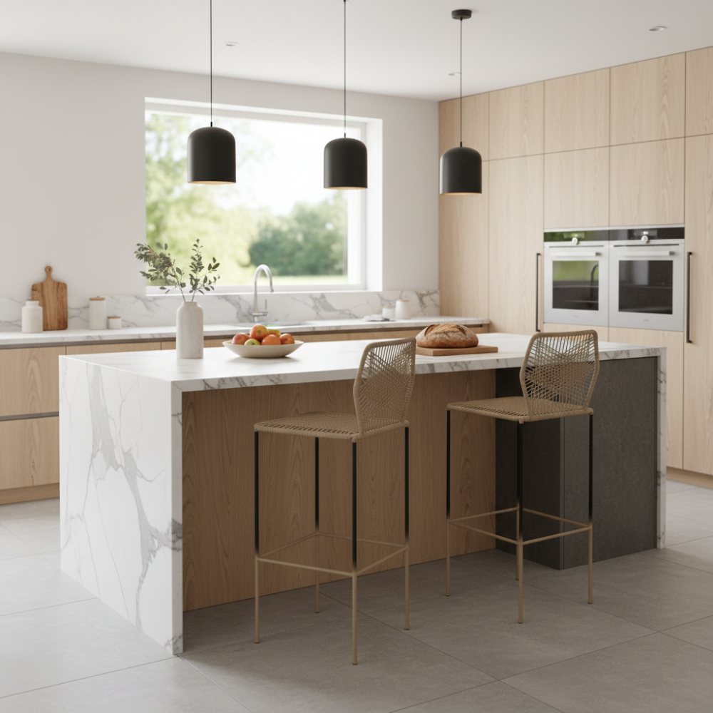 Chaise de bar design en nylon Sable | Collection Sambava