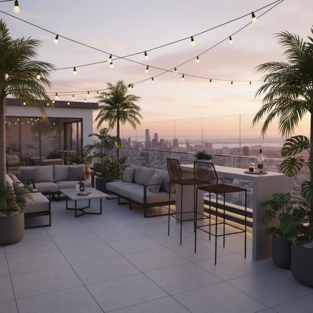 Chaise de bar design en nylon Chocolat | Collection Sambava