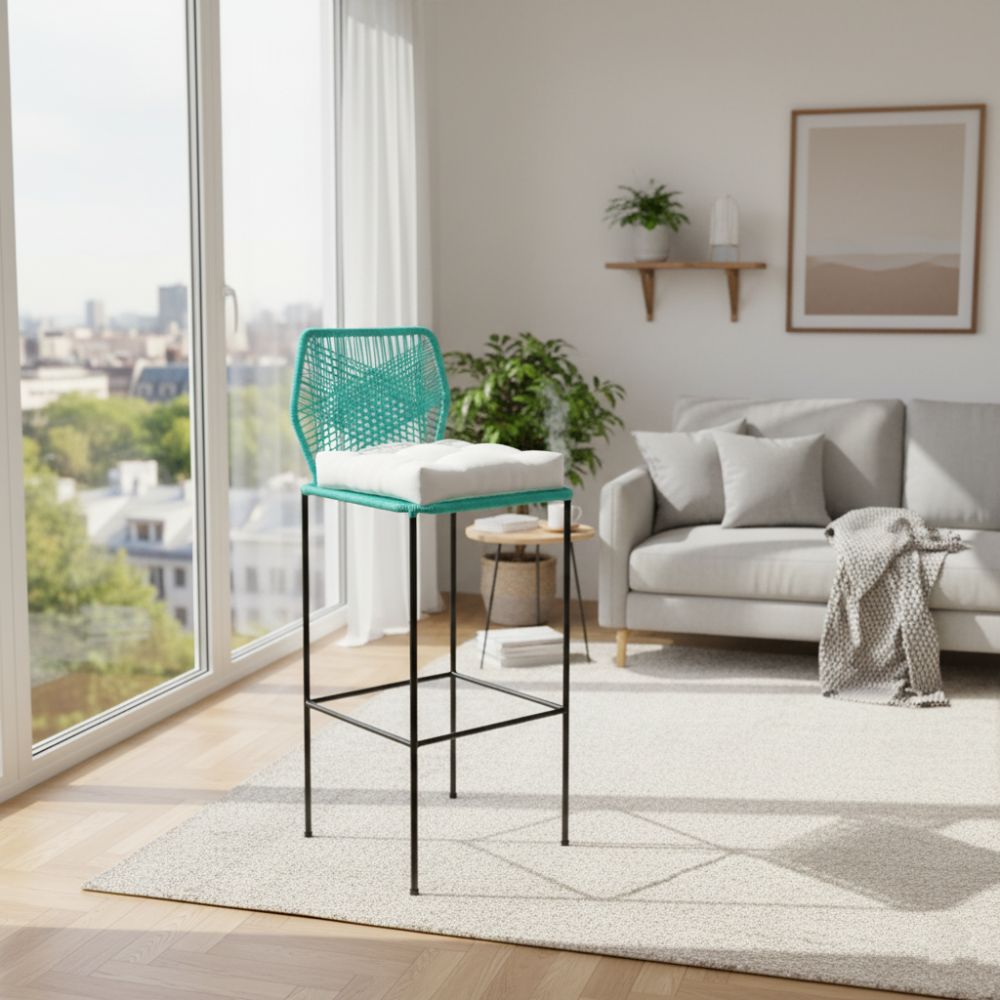 Chaise de bar design en nylon Turquoise | Collection Sambava