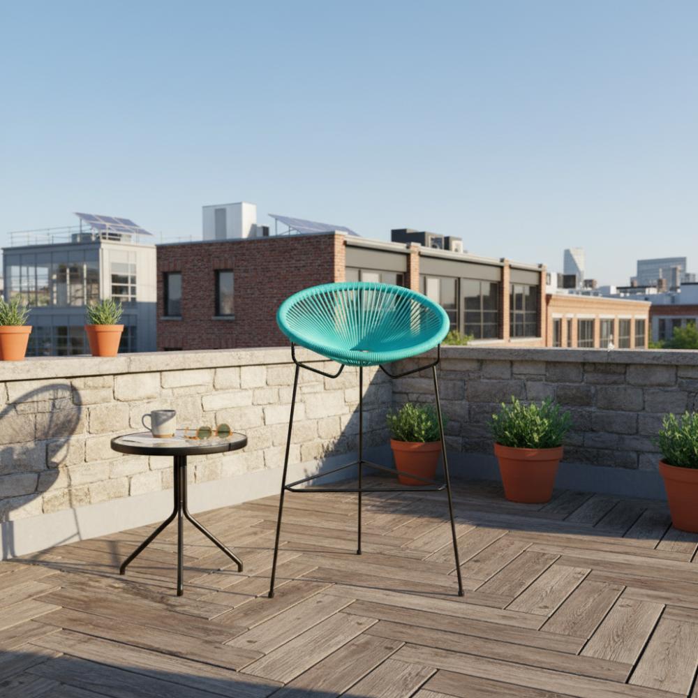 Chaise haute Acapulco Turquoise