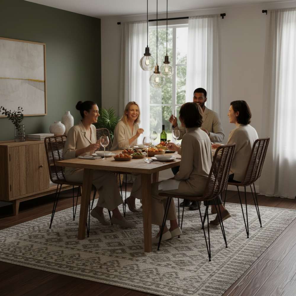 Chaise de salle à manger tressée Chocolat | Collection AMBOSITRA