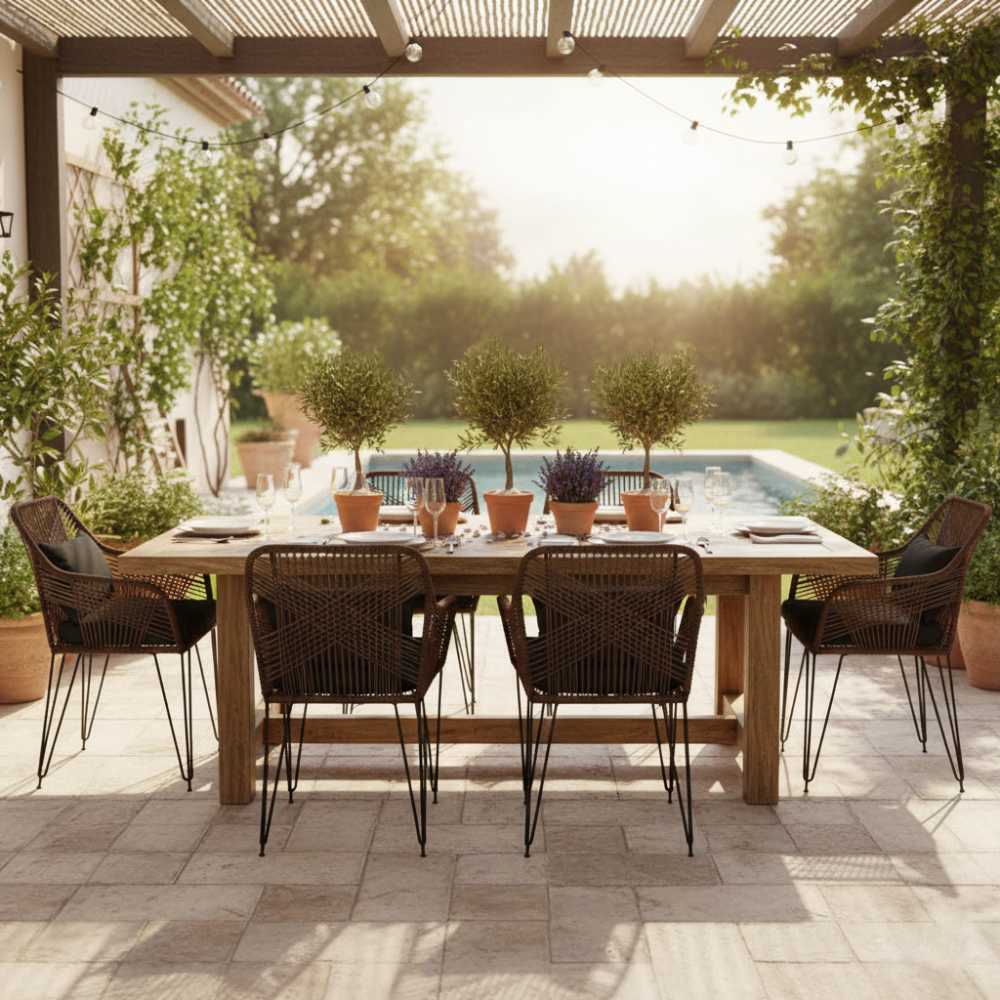 Chaise de salon bohème Chocolat | Collection SAMBAVA