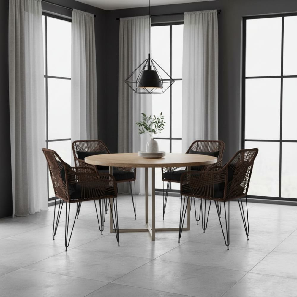 Chaise de salon bohème Chocolat | Collection SAMBAVA