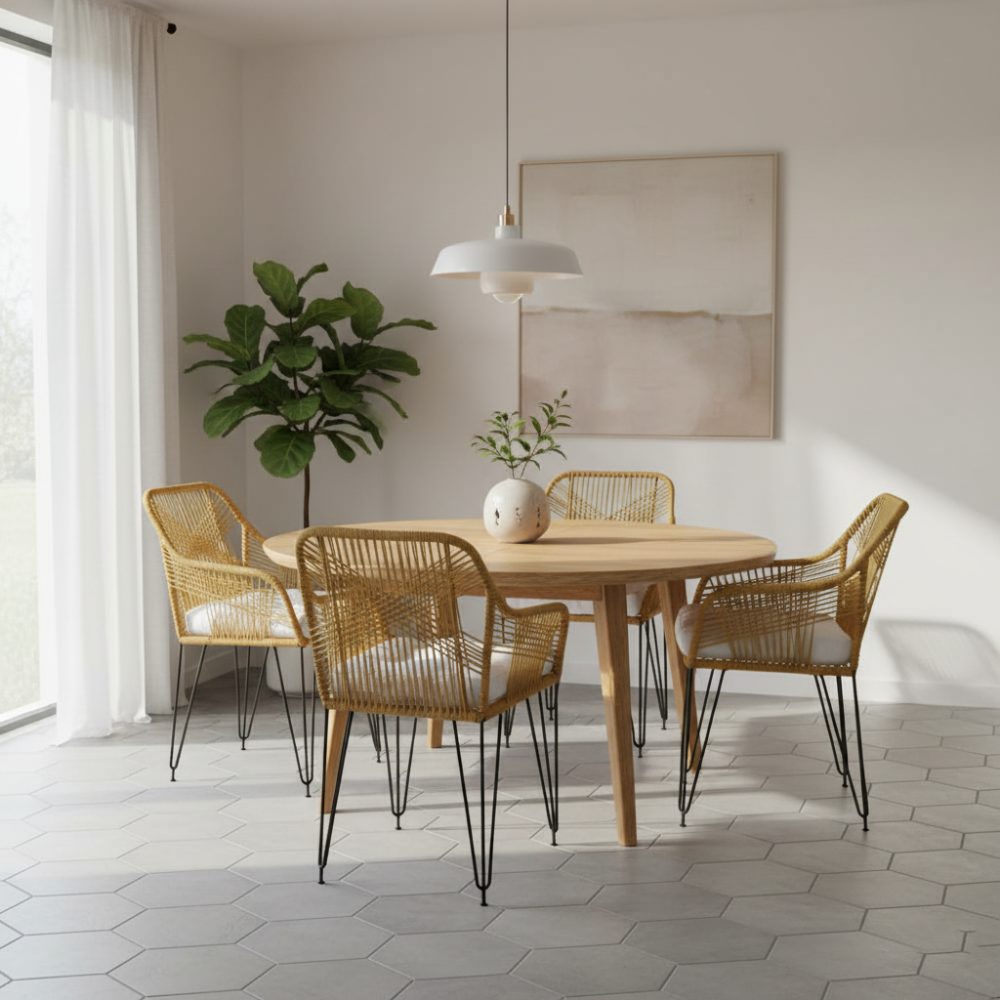 Chaise de salon bohème Miel | Collection SAMBAVA