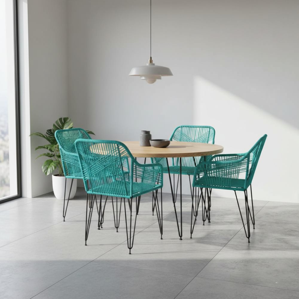 Chaise de salon bohème Turquoise | Collection SAMBAVA