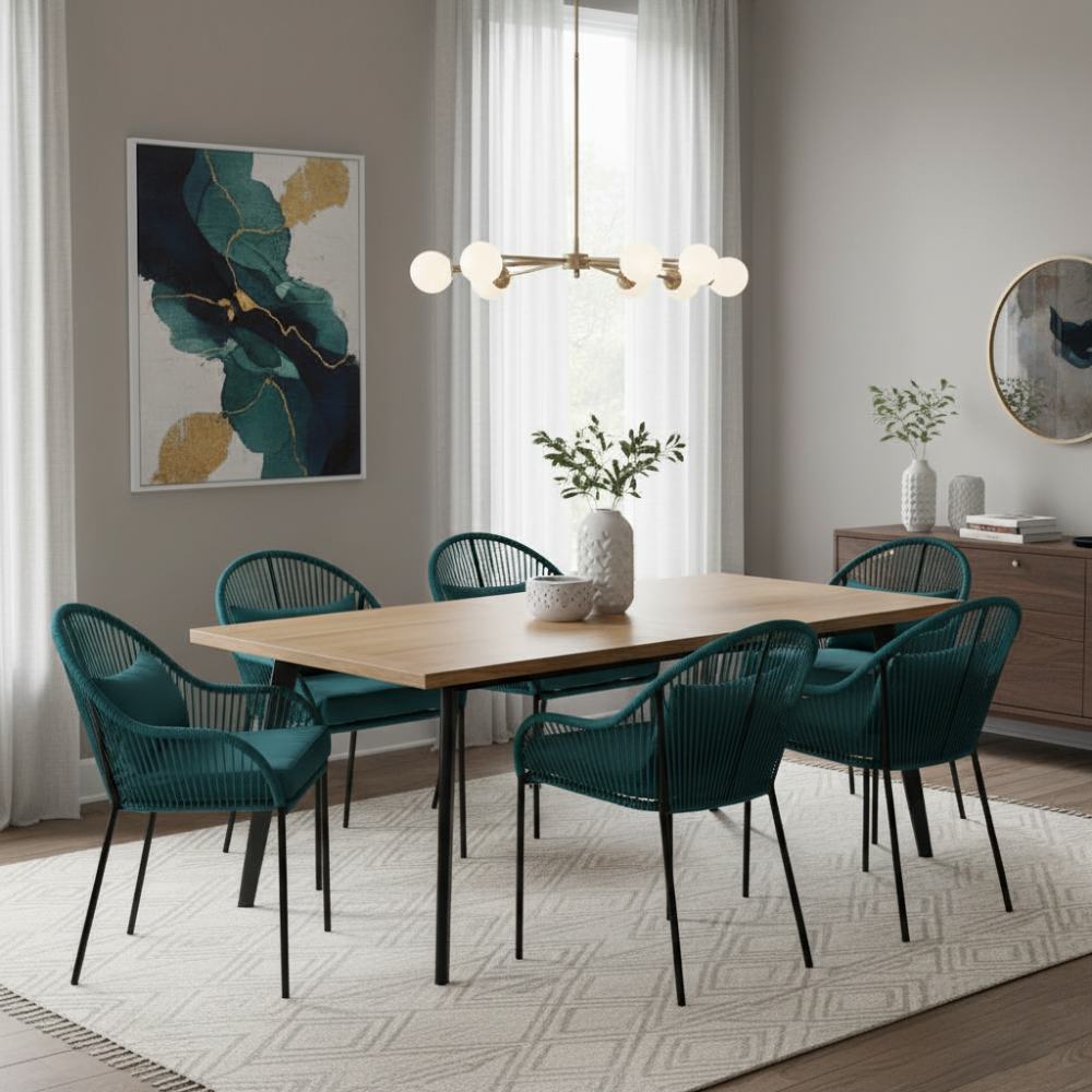 Chaise de salle à manger Bleu Lagon | Collection TOAMASINA