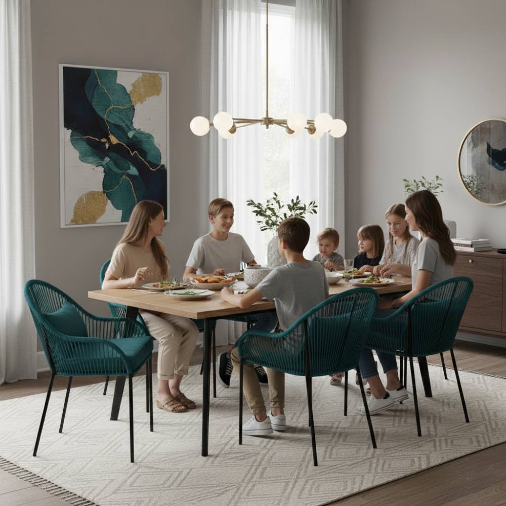 Chaise de salle à manger Bleu Lagon | Collection TOAMASINA