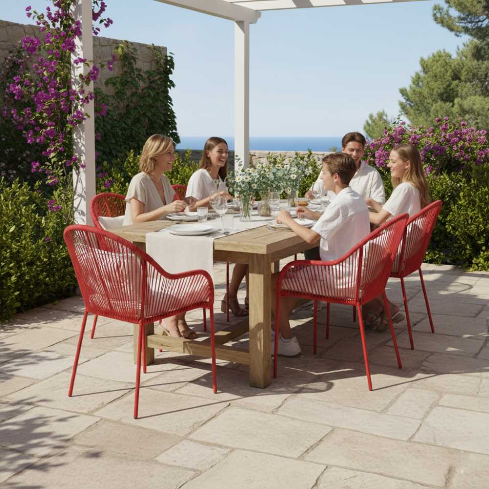 Chaise de salle à manger Rouge | Collection TOAMASINA