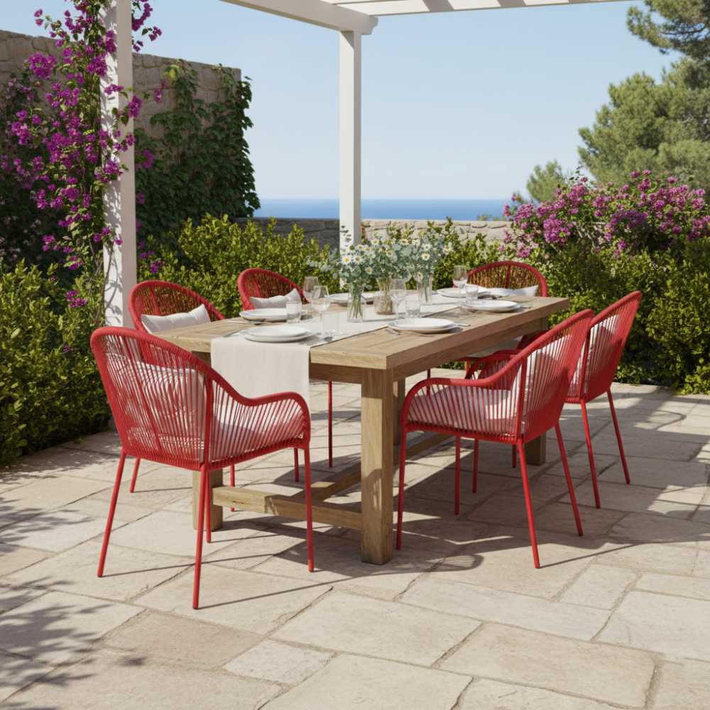 Chaise de salle à manger Rouge | Collection TOAMASINA