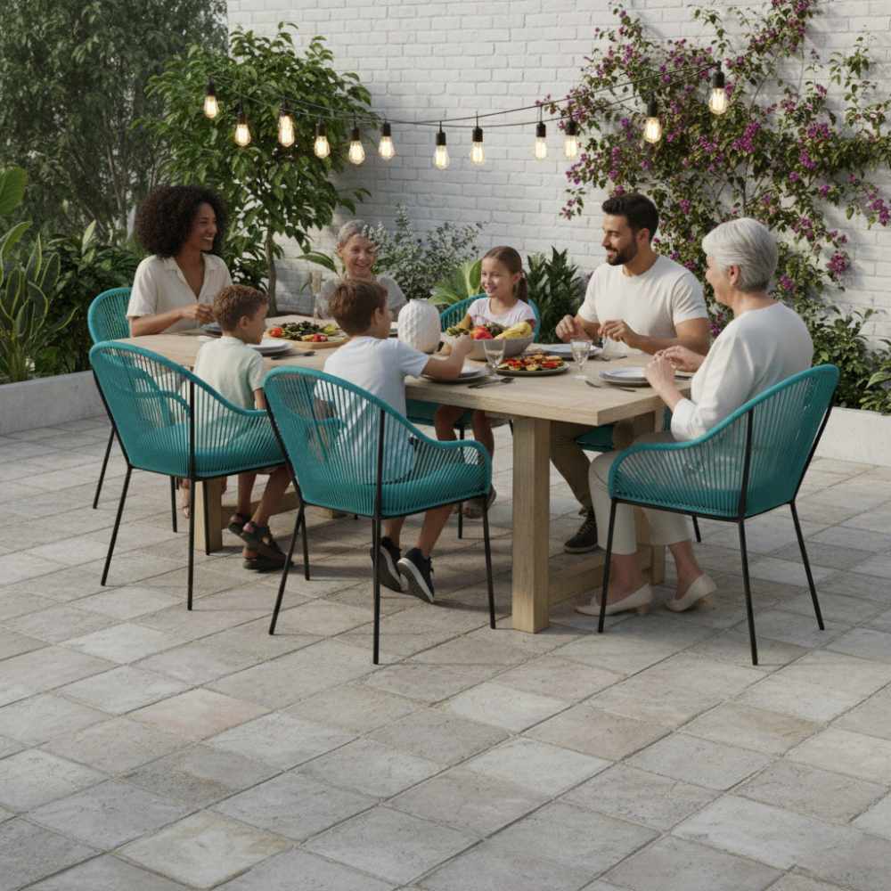 Chaise de salle à manger Turquoise | Collection TOAMASINA