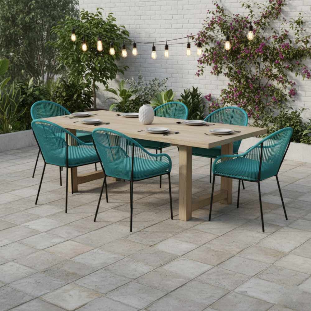 Chaise de salle à manger Turquoise | Collection TOAMASINA