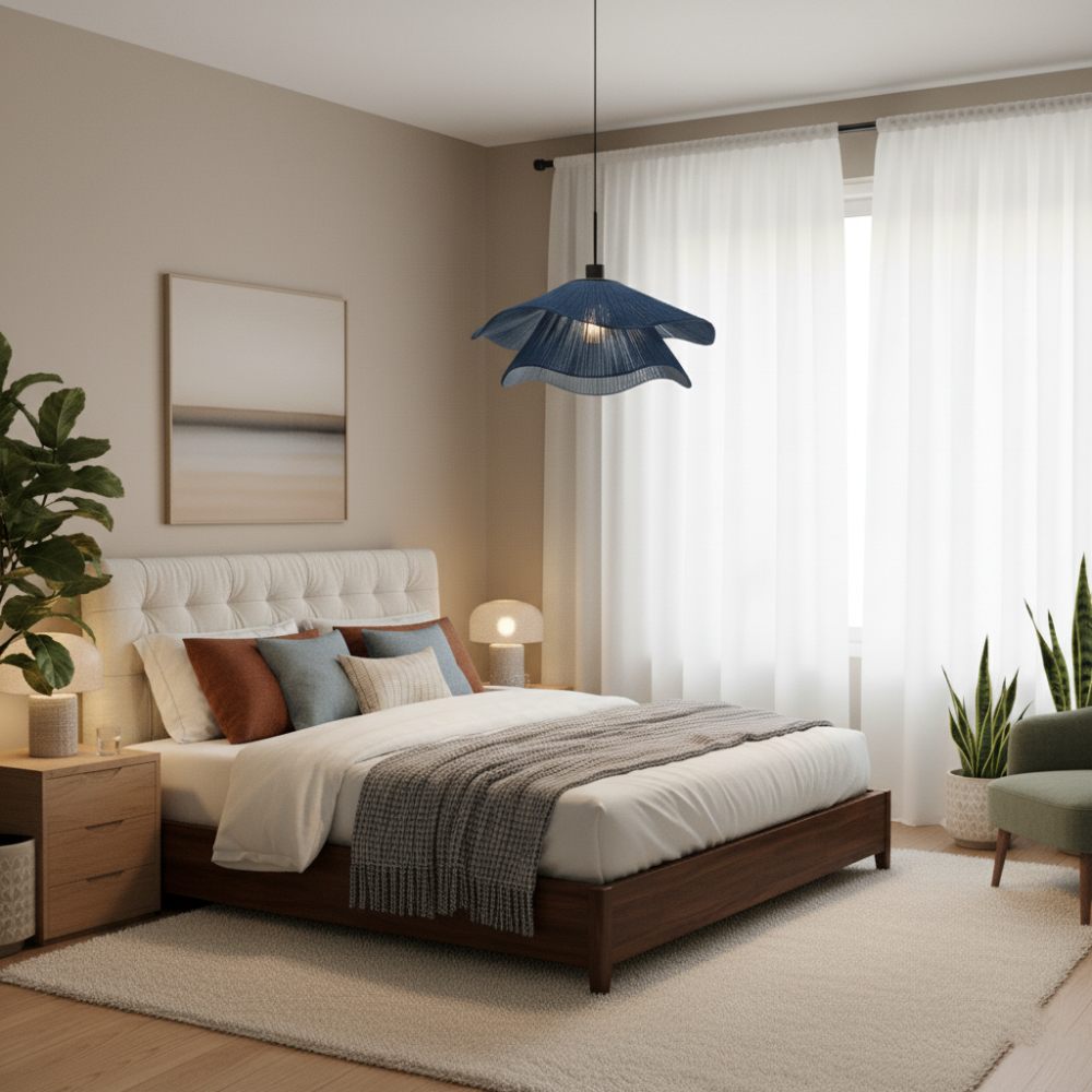 Plafonnier bohème chic Bleu Roi | Collection TANA