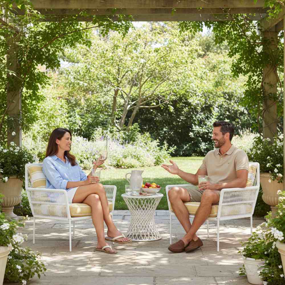 Fauteuil en corde tressée bohème Blanc | Collection TANA