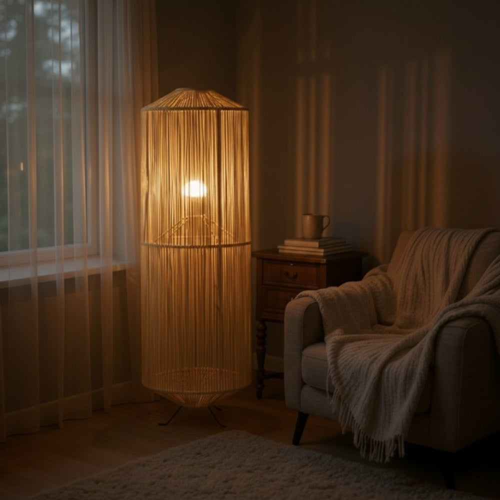 Lampe sur pied bohème chic Miel | Collection NOSY BE
