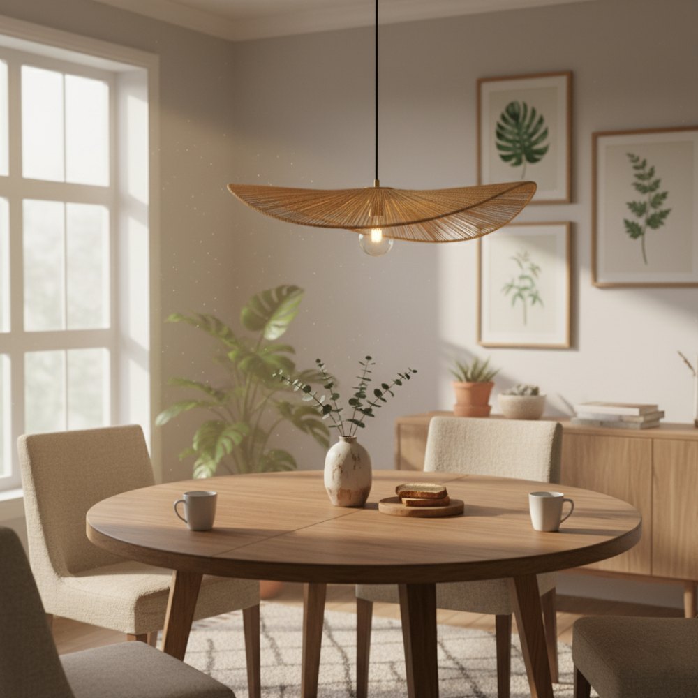 Suspension en corde naturelle bohème chic Miel | Collection MANAKARA