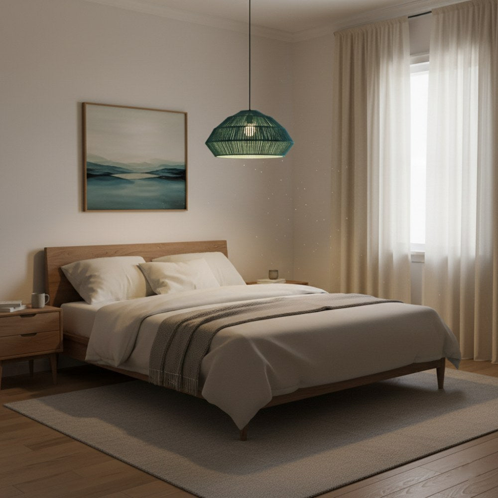 Abat-jour bohème chic Bleu Lagon | Collection ANAKAO