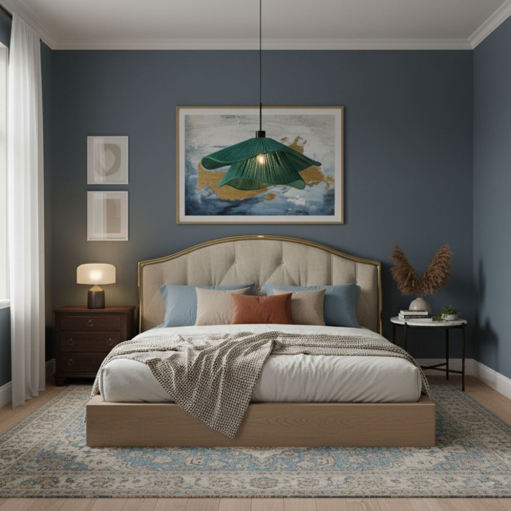 Plafonnier bohème chic Bleu Lagon | Collection TANA