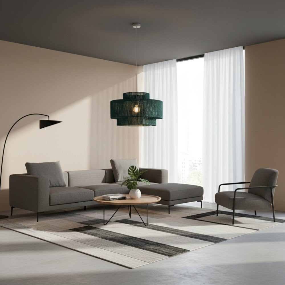 Plafonnier bohème rétro Bleu Lagon | Collection MORONDAVA