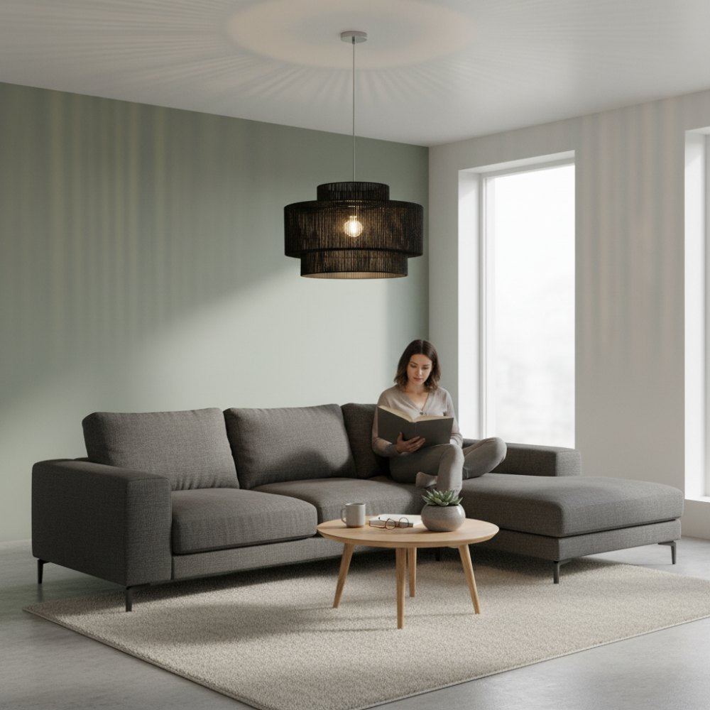 Plafonnier bohème rétro Noir | Collection MORONDAVA