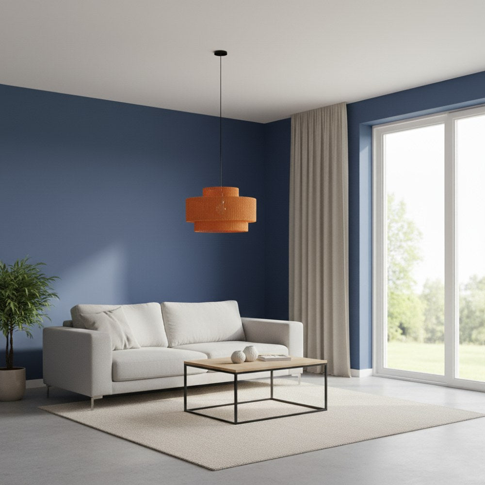 Plafonnier bohème rétro Orange | Collection MORONDAVA