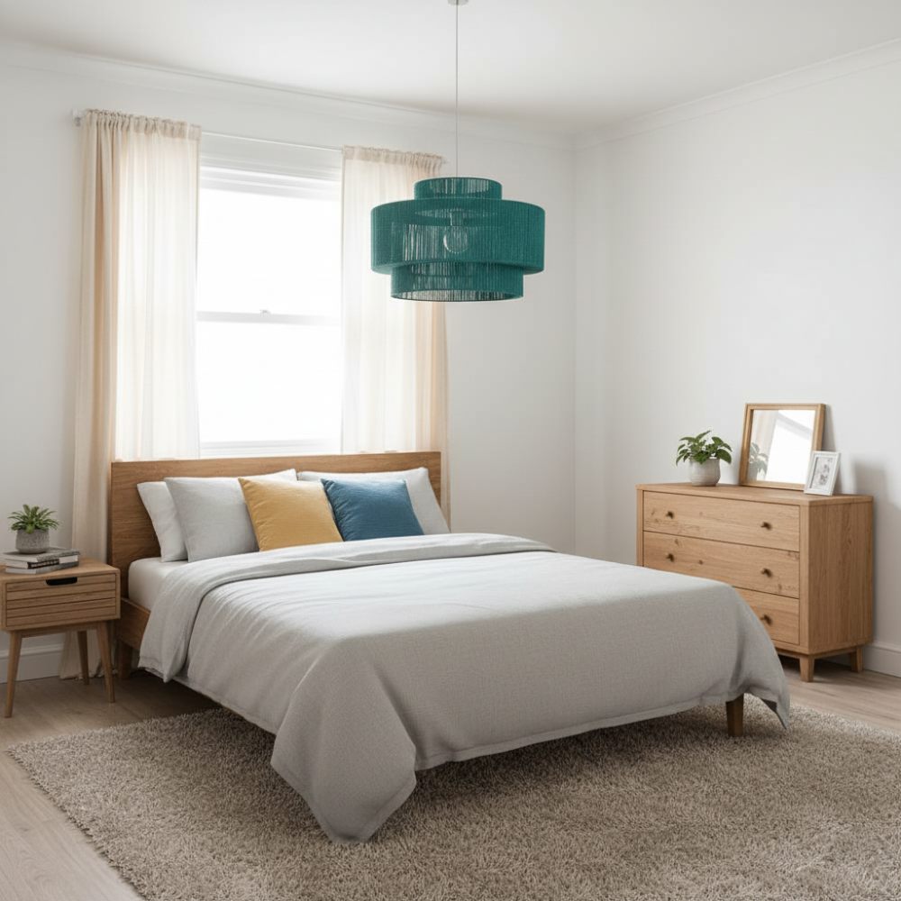 Plafonnier bohème rétro Turquoise | Collection MORONDAVA