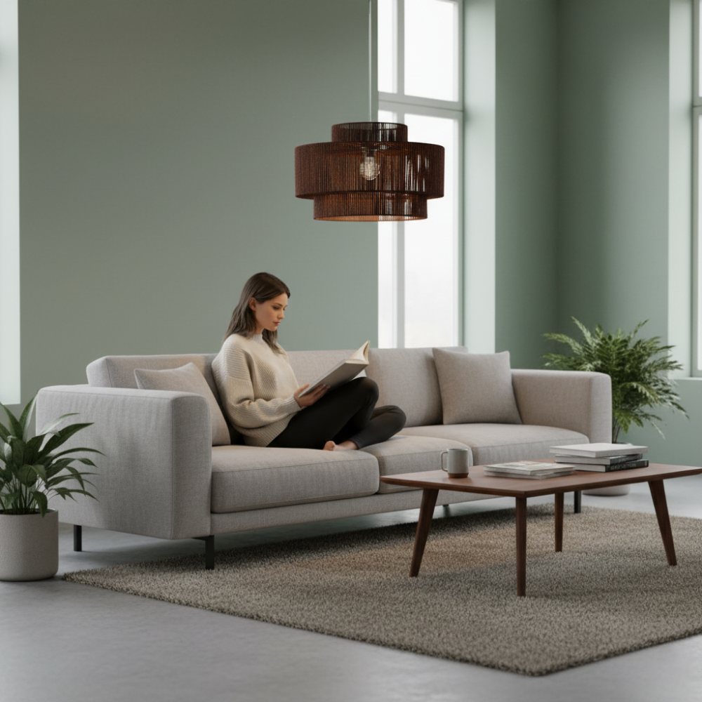 Plafonnier bohème rétro Chocolat | Collection MORONDAVA