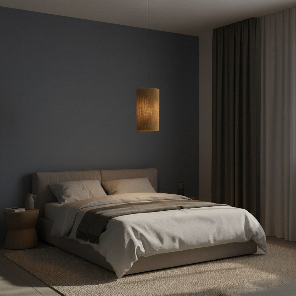 Plafonnier cylindrique bohème Miel | Collection ANTALAHA