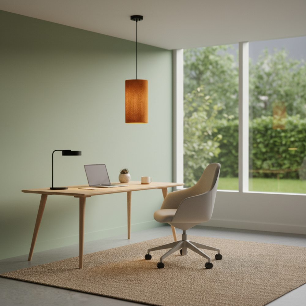 Plafonnier cylindrique bohème Orange | Collection ANTALAHA